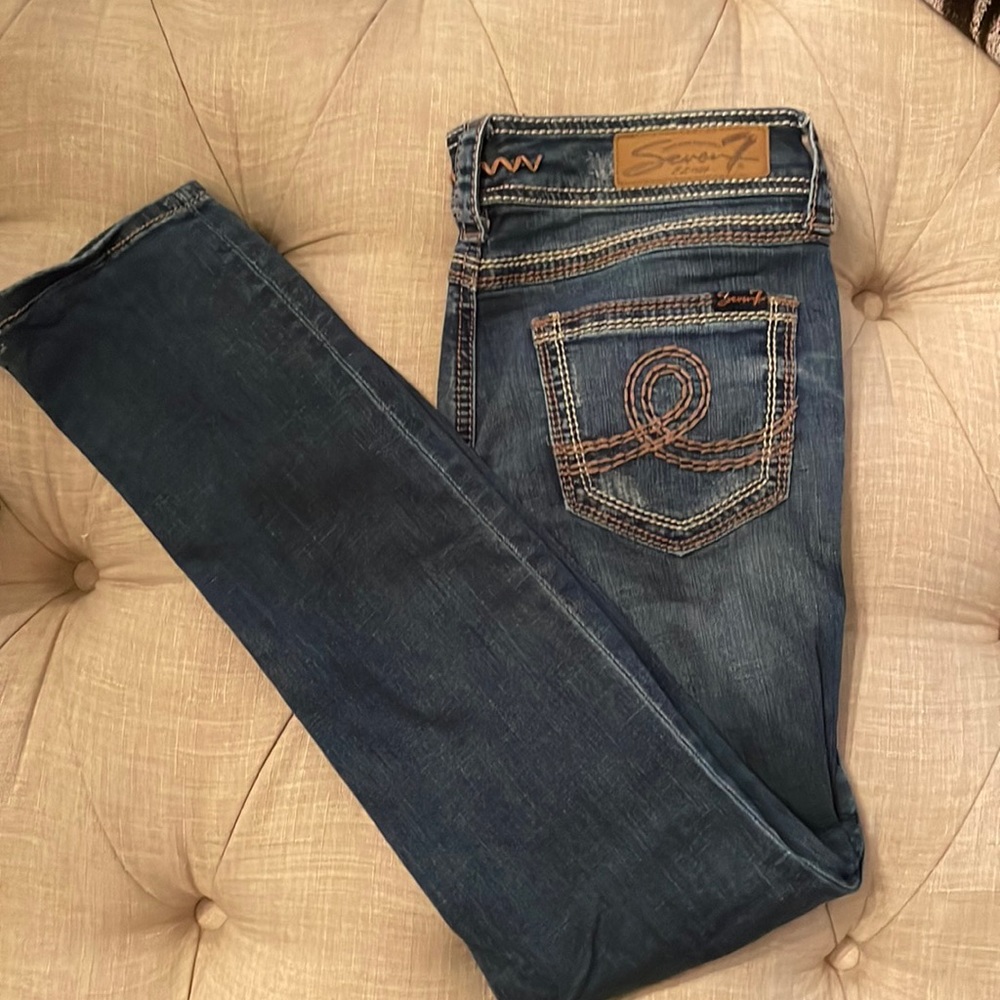 Seven7 Women’s Distressed Skinny Jeans